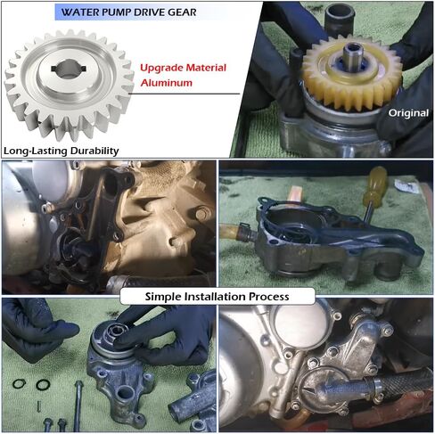26 Teeth Water Pump Drive Gear and Water Pump Seal Gasket Bearing O-Ring Rebuild Kit For Yamaha Raptor 700 700R YFM700 R 2006-2023 OEM#5VK-12459-00-00 93210-61750-00 in Saudi Arabia