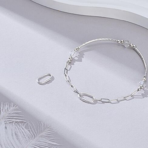 PH PandaHall 2pcs 925 Sterling Silver Screw Lock Clasps, Locking Carabiner Clasp Oval Jewelry Clasp Necklace Connector for DIY Craft Necklace Bracelets Keychain Jewelry Making, 16x8mm in Saudi Arabia