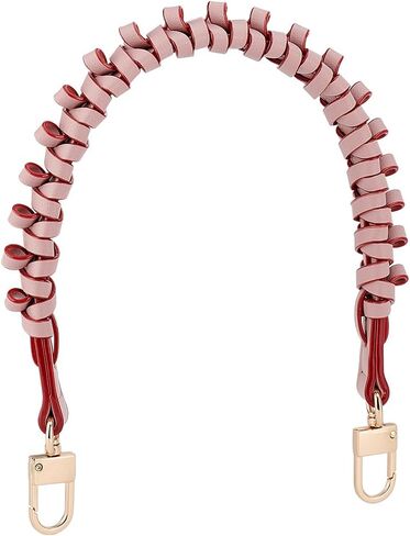 PH PandaHall 17.5 Inch Braided Purse Strap, Pink Short Handbag Strap PU Leather Purse Handle Replacement Top Handle with Golden Hardware for Tote Crochet Bag Shoulder Handbag Under the Arm Purse in Saudi Arabia