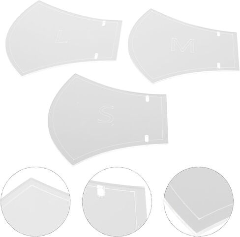 Face Mask Template Sewing Pcs Acrylic Mask Templates Kit for DIY Face Covering Pattern Ruler for Teen Men Women in Saudi Arabia