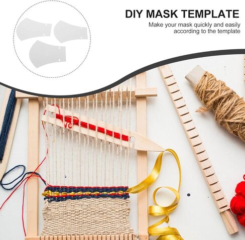Face Mask Template Sewing Pcs Acrylic Mask Templates Kit for DIY Face Covering Pattern Ruler for Teen Men Women in Saudi Arabia