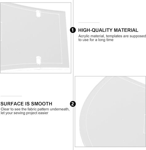 Face Mask Template Sewing Pcs Acrylic Mask Templates Kit for DIY Face Covering Pattern Ruler for Teen Men Women in Saudi Arabia