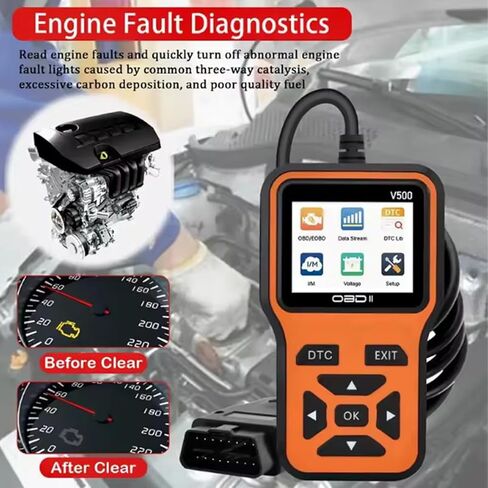 OBD2 Scanner Diagnostic Tool - Check Engine Light Code Scanner Tool with Reset, DTC, Data Stream, I/M Readiness, Car & Truck Scan Tool for All Vehicles Since 1996, escaner automotriz in Saudi Arabia
