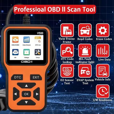 OBD2 Scanner Diagnostic Tool - Check Engine Light Code Scanner Tool with Reset, DTC, Data Stream, I/M Readiness, Car & Truck Scan Tool for All Vehicles Since 1996, escaner automotriz in Saudi Arabia