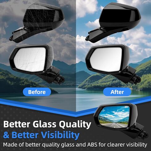Left Driver Side Rear View Mirror Replacement for Chevrolet Chevy Blazer 2019 2020 2021 2022 - Rearview Mirrors Assembly with 5Pins, Electric Adjustment, Heating, Black in Saudi Arabia