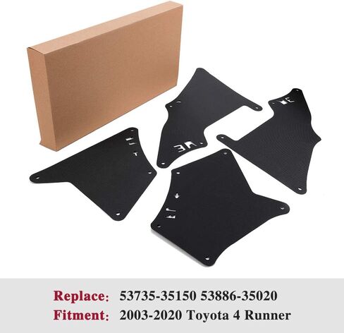 دروع حماية سبلاش جارد مع مشابك متوافقة مع 2003-2020 Toyota 4 Runner 2007-2014 FJ Cruiser 2010-2018 Lexus GX460 2003-2009 Lexus GX470- يستبدل 53735-35150، 53886-35020 in Kuwait