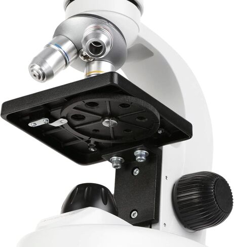 AmScope M149C-2L-E مجهر أحادي العين رقمي مركب، عدسات WF10x وWF25x، تكبير 40x-1000x، إضاءة LED العلوية والسفلية، Brightfield، مكثف أحادي العدسة، مرحلة عادية، 110 فولت أو يعمل بالبطارية، إطار معدني عالي التحمل، يتضمن 0.3 م in Kuwait