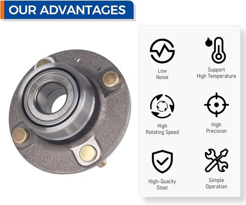 PAROD Pair 512194 Wheel Bearing Hub Assembly Fit for Hyundai Elantra 2001-2006, Kia Spectra/Spectra5 2005-2009 Non-ABS in Saudi Arabia
