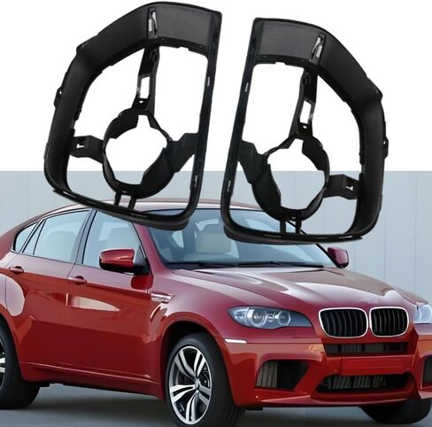 غطاء شبكة مصباح الضباب الأمامي من Riloer، 2008-2014 متوافق مع BMW X6 E71، زوج 51117210935+51117210936 in Saudi Arabia