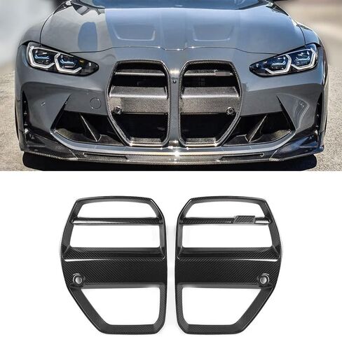 Compatible With BMW G80 M3 G82 G83 M4 2021-2026 Real Carbon Fiber Front Nose Grilles Grill (V-ACC) in Saudi Arabia