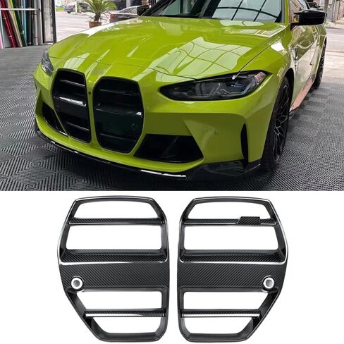 Compatible With BMW G80 M3 G82 G83 M4 2021-2026 Real Carbon Fiber Front Nose Grilles Grill (V-ACC) in Saudi Arabia