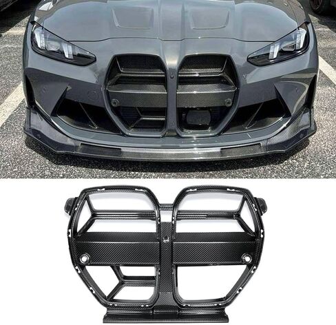 Compatible With BMW G80 M3 G82 G83 M4 2021-2026 Real Carbon Fiber Front Nose Grilles Grill (V-ACC) in Saudi Arabia