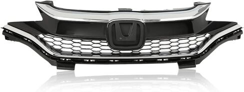 Front Bumper Upper Chrome Honeycomb Grille Compatible With 2018 2019 2020 Honda Fit,71121-T5R-A50, 71122-T5R-A50, 71123-T5R-A50 in Saudi Arabia