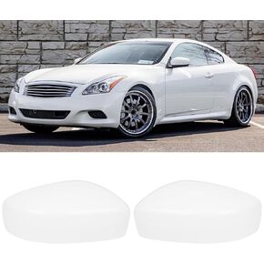 Moonlinks متوافقة مع Infiniti G37 2008-2013/G25 2011-2012/Q40 2015/Q60 2014-2015 استبدال غطاء المرآة، أسود لامع للسائق الأيسر والراكب الأيمن غطاء مرآة بدون إشارة الانعطاف in Kuwait