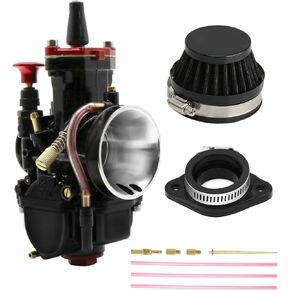PWK Carburetor 21 24 26 28 30 32 34mm Racing Carb Kits with Air Filter Intake Manifold Boots Universal 2T 4T Engine Dirt Bike Motocross Motorcycle Scooter ATV Quad (24mm) in Saudi Arabia