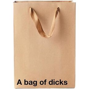 حقيبة هدايا MilkToast التجارية المضحكة، مقاس 27.94 سم × 20.32 سم × 10.16 سم، ضع يدك بداخلي، حقيبة كلمات من ورق الكرافت البني قابلة لإعادة الاستخدام لهدايا عيد الميلاد للبالغين وتبادل الفيل الأبيض in Kuwait