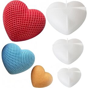 3PCS Woven Mesh Heart Candle Soap Silicone Mold, Heart Shape Silicone Molds for Epoxy Resin Casting Concrete Wax Plaster, 3D Unique Valentine's Day Mold for DIY Craft Keychain Home Decor in Kuwait