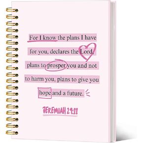 مجلة دفتر الملاحظات المسيحية الأرجواني، مجلة ملهمة لآية الكتاب المقدس للنساء، لوازم مذكرات الكتاب المقدس، هدايا مسيحية للنساء، لكن دفتر الملاحظات الحلزوني للكتاب المقدس الديني مقاس 5.5 × 8.3 بوصة in Kuwait