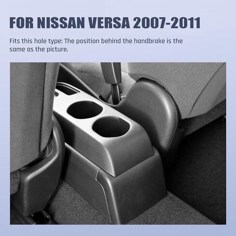 YJYWZH Armrest for Nissan Versa Accessories 2012-2019 Arm Rest Box for Car Center Console Organizer Double Layer Storage Space with 3 USB Charging Ports, Black in Saudi Arabia