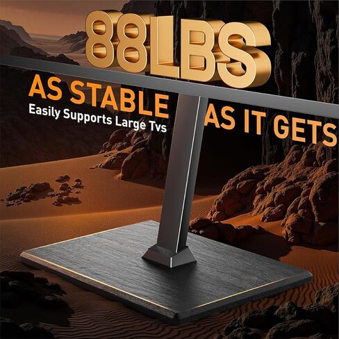 Perlegear Mobile TV Stand with Power Outlet, Tilt & Swivel Rolling TV Cart for 32 to 65 70 75 inch TVs up to 110 lbs, Height Adjustable Rolling TV Stand with Wheels, Max VESA 600x400mm, PGTVMC17 in Kuwait