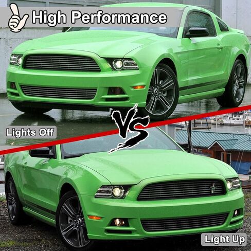 Nixon Offroad Fog Light Set for 2013 2014 Ford Mustang w/Halogen Bulbs + Wiring Harness Kit + Universal Switch + Black Bezel Cover, Fog Light Assembly, Fog Lamp Combo Replacement Clear Lens in Saudi Arabia