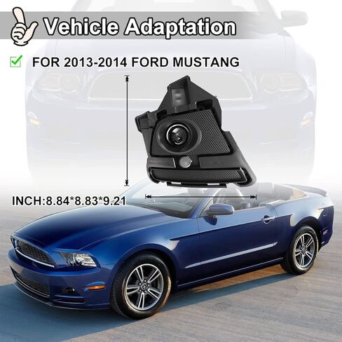 Nixon Offroad Fog Light Set for 2013 2014 Ford Mustang w/Halogen Bulbs + Wiring Harness Kit + Universal Switch + Black Bezel Cover, Fog Light Assembly, Fog Lamp Combo Replacement Clear Lens in Saudi Arabia
