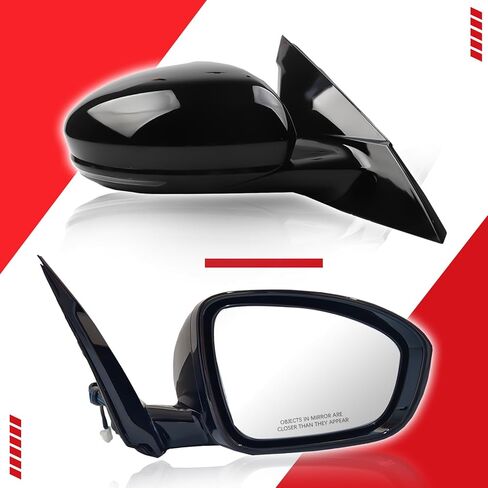 Passenger Right Side Mirror Assembly Compatible with 2019-2023 Nissan Altima Powered Adjustment,Manual Folding,Without Heating Function Replaces 3Pins black in Saudi Arabia