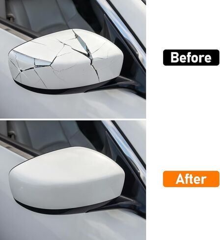 Moonlinks متوافقة مع Infiniti G37 2008-2013/G25 2011-2012/Q40 2015/Q60 2014-2015 استبدال غطاء المرآة، أسود لامع للسائق الأيسر والراكب الأيمن غطاء مرآة بدون إشارة الانعطاف in Saudi Arabia