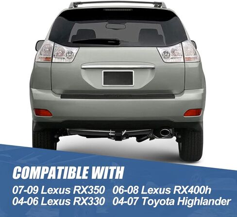 Auto Dynasty 2 Inches Class 3 Trailer Hitch Receiver Compatible with Lexus RX350 RX400h RX330 Toyota Highlander 07-09 in Saudi Arabia