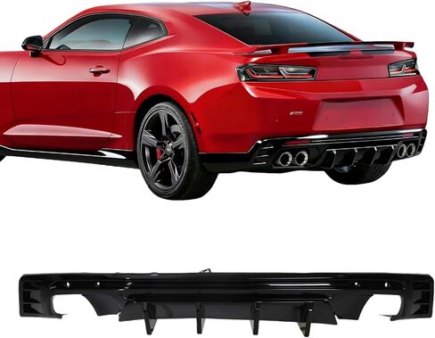 Camaro Rear Diffuser Compatible with 2016-2024 Chevrolet Camaro LS LT1 LT SS (Except ZL1 Model) Coupe & Convertible 2 Door Lip Valance Splitter Glossy in Saudi Arabia