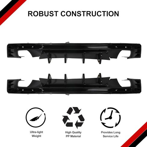 Camaro Rear Diffuser Compatible with 2016-2024 Chevrolet Camaro LS LT1 LT SS (Except ZL1 Model) Coupe & Convertible 2 Door Lip Valance Splitter Glossy in Saudi Arabia