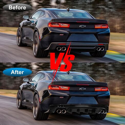 Camaro Rear Diffuser Compatible with 2016-2024 Chevrolet Camaro LS LT1 LT SS (Except ZL1 Model) Coupe & Convertible 2 Door Lip Valance Splitter Glossy in Saudi Arabia