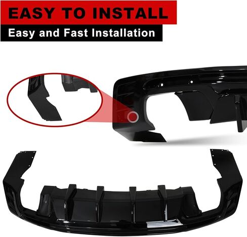 Camaro Rear Diffuser Compatible with 2016-2024 Chevrolet Camaro LS LT1 LT SS (Except ZL1 Model) Coupe & Convertible 2 Door Lip Valance Splitter Glossy in Saudi Arabia