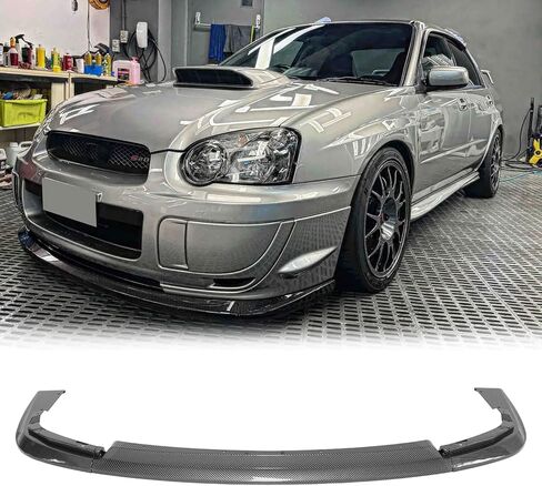 Front Bumper Lip for Subaru WRX STI S203 2004-2005 V-Limited Style Front Spoiler Lip Splitter Kit (Carbon Fiber Print) in Saudi Arabia
