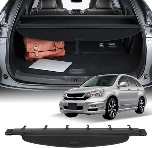 غطاء البضائع SCITOO 2018-2024 مناسب لملحقات Nissan Kicks غطاء أمتعة خلفي قابل للسحب مع نسيج من ألياف الكربون، وحماية Privac، ودرع أمان منظم in Saudi Arabia
