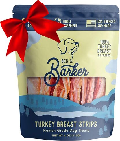 Beg & Barker Chicken, Pork, & Turkey Jerky for Dogs (4 oz, Pack of 3) - Dog Training Treats - Natural Dog Treats Made in The USA - Grain Free, Diabetic-Friendly, High Protein, Sugar-Free… in Kuwait