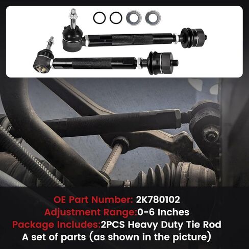 2K780102 Heavy Duty Tie Rod Fits for Chevy Silverado 1500 2500 0-6" Adjustable Tie Rod Kits for GMC Sierra 1500 2500 1999-2007 2PCS Front Lower Tie Rod Links for Cadillac Escalade 2002-2006 in Kuwait
