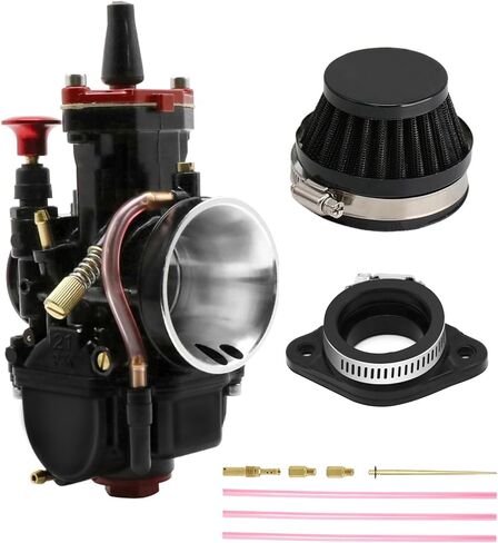 PWK Carburetor 21 24 26 28 30 32 34mm Racing Carb Kits with Air Filter Intake Manifold Boots Universal 2T 4T Engine Dirt Bike Motocross Motorcycle Scooter ATV Quad (24mm) in Saudi Arabia