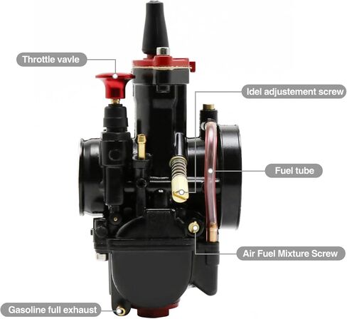 PWK Carburetor 21 24 26 28 30 32 34mm Racing Carb Kits with Air Filter Intake Manifold Boots Universal 2T 4T Engine Dirt Bike Motocross Motorcycle Scooter ATV Quad (24mm) in Saudi Arabia