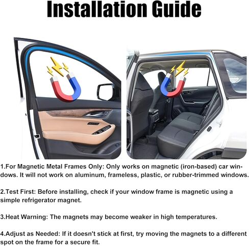 ظلال نافذة السيارة XCBYT، 4 قطع ستائر خصوصية للسيارة، أغطية نوافذ السيارة المضيئة بنسبة 100%، ظل شمسي للنافذة الجانبية المغناطيسية يحافظ على برودة الرضاعة الطبيعية، وأخذ القيلولة، وتغيير الملابس، والتخييم in Kuwait