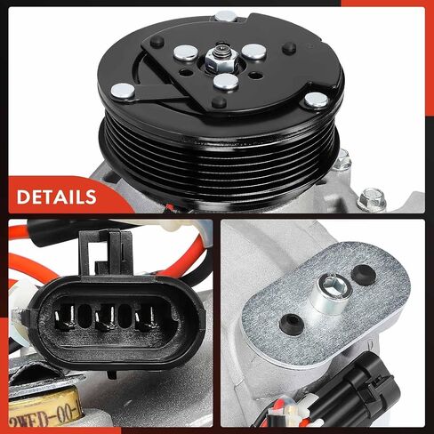 A-Premium Air Conditioner AC Compressor with Clutch Compatible with Chevrolet Trailblazer, Trailblazer EXT & GMC Envoy, Envoy XL, Envoy XUV & Buick Rainier & Isuzu Ascender & Oldsmobile Bravada in Saudi Arabia