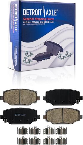 Detroit Axle - Rear Brake Kit for Chrysler Town & Country Dodge Grand Caravan Journey C/V Drilled & Slotted Brakes Rotors and Ceramic Brake Pads Replacement : 12.91'' inch Rotor in Saudi Arabia