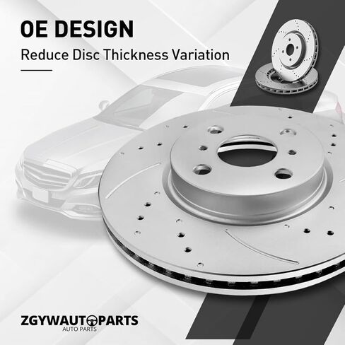 مجموعة دواسات الفرامل الخلفية والدوارات لسيارة Buick LaCrosse 2012 2013 2014 2015 2016 315 مم 12.4 بوصة استبدال وسادات الفرامل السيراميكية للدوارات الخلفية المحفورة والمشقوقة #55179 & D1430A-8547 in Saudi Arabia