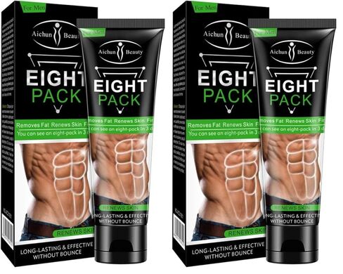 AICHUN BEAUTY Eight Pack for Men Strong Waist Manly Torso Smooth Lines Press Fitness Belly Burning Muscle Fat Remove Renews Skin Weight Loss Slimming Cream 80g in Saudi Arabia