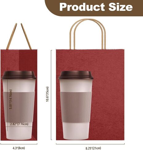 MIEVU 150Pack Small Gift Bags with Handles, 5.9x3.1x8.2 Inch Brown Paper Bags (130g More Sturdy Material) – Bulk Christmas Gift Bag, Party Favor Bags, Recyclable Craft Bags for Gifts,Brown in Saudi Arabia
