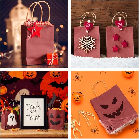 MIEVU 150Pack Small Gift Bags with Handles, 5.9x3.1x8.2 Inch Brown Paper Bags (130g More Sturdy Material) – Bulk Christmas Gift Bag, Party Favor Bags, Recyclable Craft Bags for Gifts,Brown in Saudi Arabia