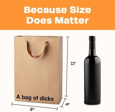 حقيبة هدايا MilkToast التجارية المضحكة، مقاس 27.94 سم × 20.32 سم × 10.16 سم، ضع يدك بداخلي، حقيبة كلمات من ورق الكرافت البني قابلة لإعادة الاستخدام لهدايا عيد الميلاد للبالغين وتبادل الفيل الأبيض in Kuwait