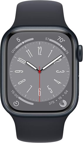 Apple Watch Series 8 (GPS, 41MM) - Midnight Aluminum Case with Midnight Sport Band (Renewed Premium) in Kuwait