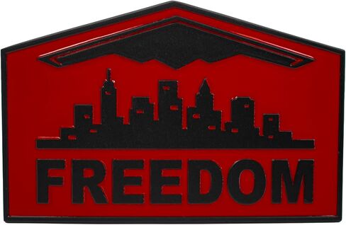 Freedom Emblem, Custom Metal Alloy B-2 Stealth Badge, Exterior Automotive Accessories, Universal Fit for Car, Truck, SUV (Red) in Saudi Arabia