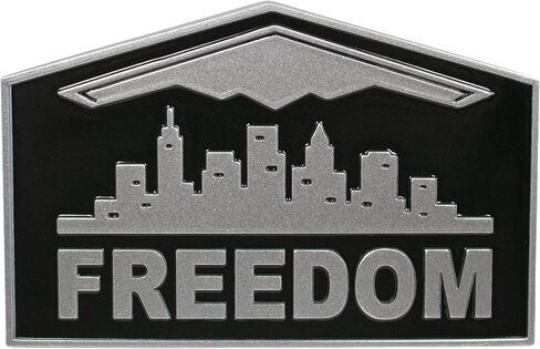 Freedom Emblem, Custom Metal Alloy B-2 Stealth Badge, Exterior Automotive Accessories, Universal Fit for Car, Truck, SUV (Red) in Saudi Arabia